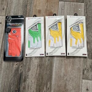 Zero Friction Compression-Fit Golf Gloves Set